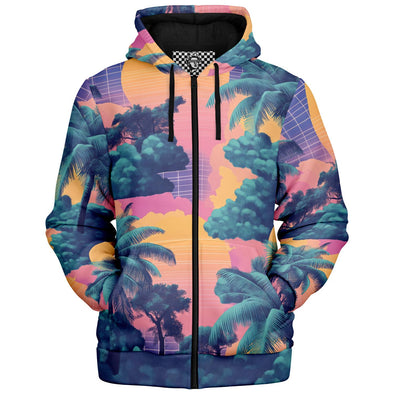 Canopy Sherpa Hoodie - Vaporwave Clothing - Aesthetic Clothing