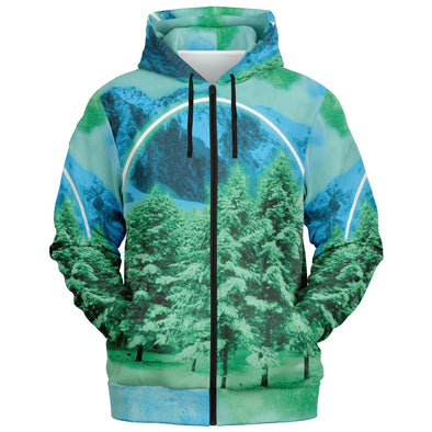 Minty Wonderland Zip Hoodie - Vaporwave Clothing - Aesthetic Clothing