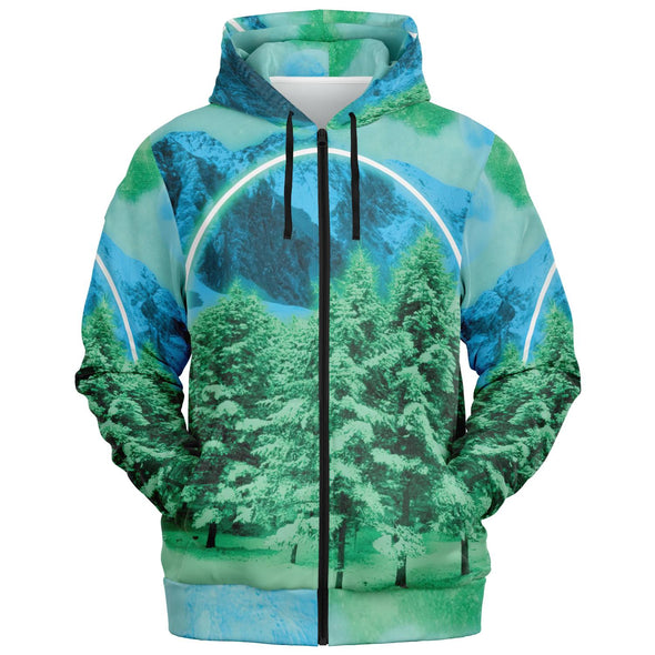Minty Wonderland Zip Hoodie - Vaporwave Clothing - Aesthetic Clothing