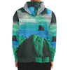 Emerald Canyon Zip Hoodie - Vaporwave Clothing - Aesthetic Clothing