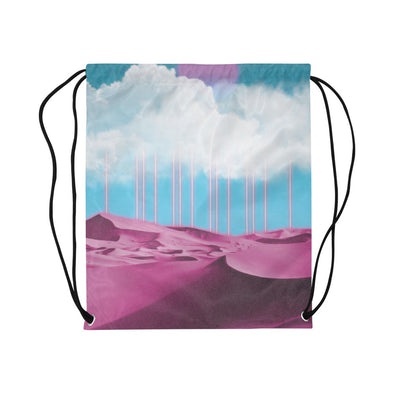 Electric Desert Drawstring Bag - Vaporwave Clothing - Aesthetic Clothing