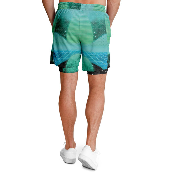 The Merge Men's 2-in-1 Shorts - Vaporwave Clothing - Aesthetic Clothing