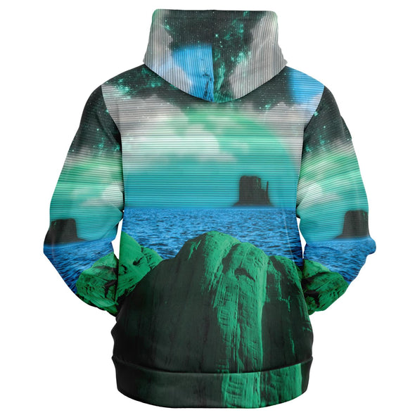 Emerald Canyon Zip Hoodie - Vaporwave Clothing - Aesthetic Clothing