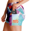 Dimensions Collide Women's 2-in-1 Shorts - Vaporwave Clothing - Aesthetic Clothing
