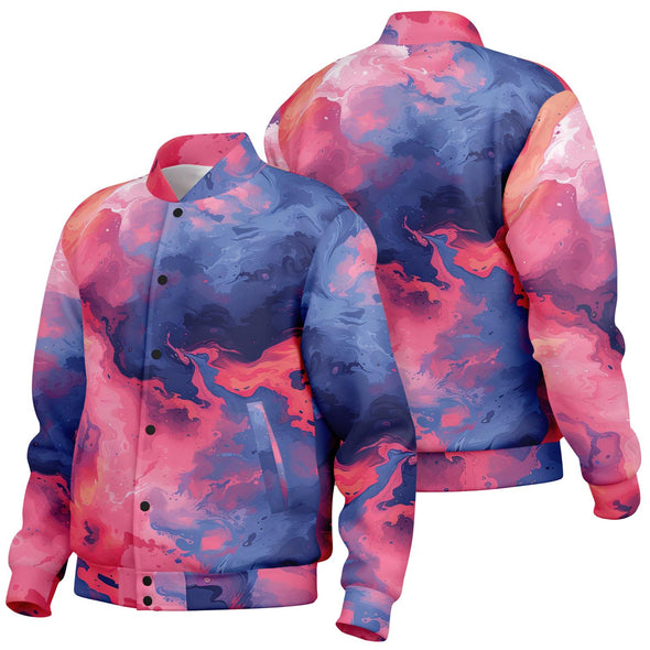 Quantum Tides Varsity Jacket - Vaporwave Clothing - Aesthetic Clothing