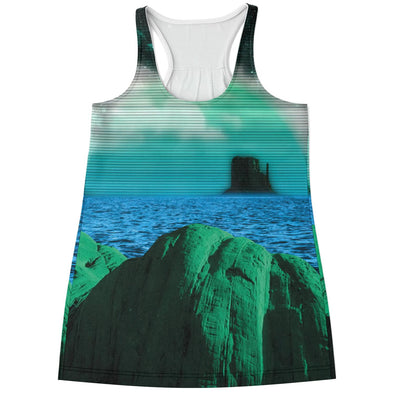 Emerald Canyon Racerback Tank Top - Vaporwave Clothing - Aesthetic Clothing
