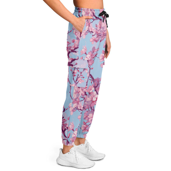 Cherry Blossom Cargo Joggers - Vaporwave Clothing - Aesthetic Clothing