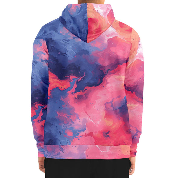 Quantum Tides Zip Hoodie - Vaporwave Clothing - Aesthetic Clothing