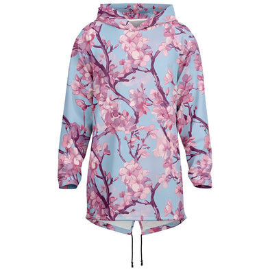Cherry Blossom Longline Hoodie - Vaporwave Clothing - Aesthetic Clothing