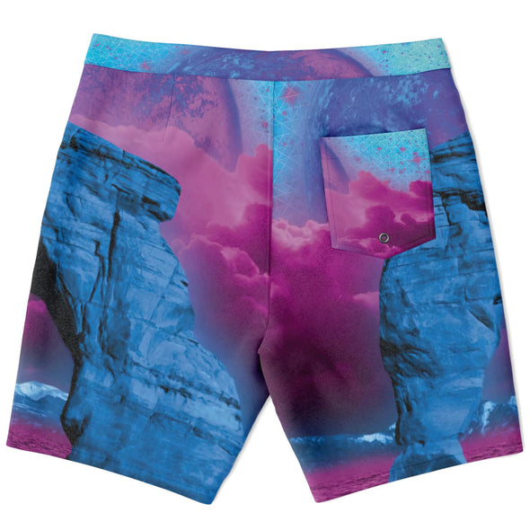 The Visitor Board Shorts - Vaporwave Clothing - Aesthetic Clothing