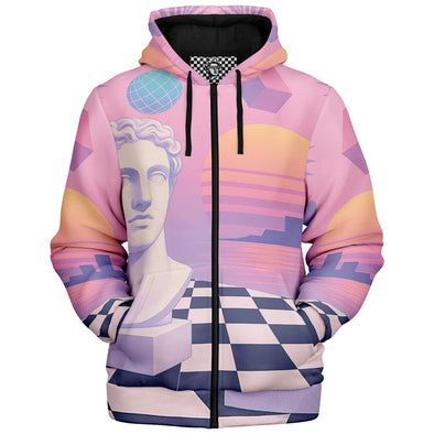 Corinthian Sherpa Hoodie - Vaporwave Clothing - Aesthetic Clothing