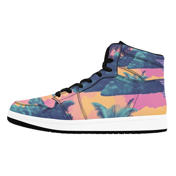 Canopy Men's High Top Sneakers - Vaporwave Clothing - Aesthetic Clothing