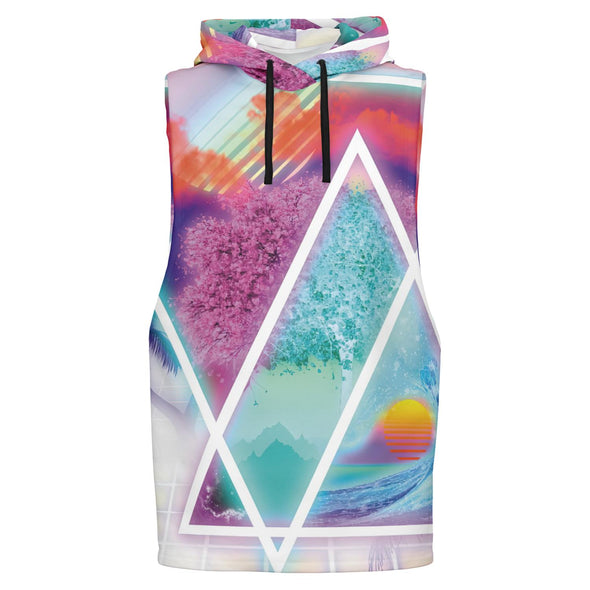 Dimensions Collide Tank Hoodie - Vaporwave Clothing - Aesthetic Clothing