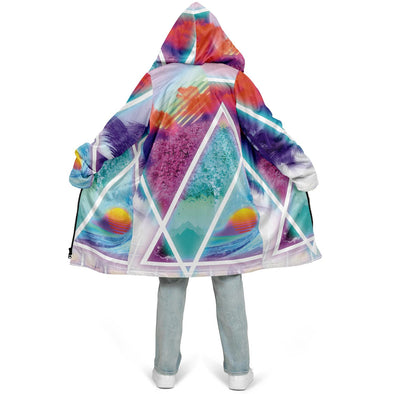 Dimensions Collide Zip Cloak - Vaporwave Clothing - Aesthetic Clothing