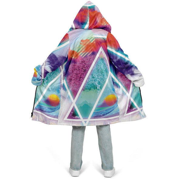 Dimensions Collide Zip Cloak - Vaporwave Clothing - Aesthetic Clothing