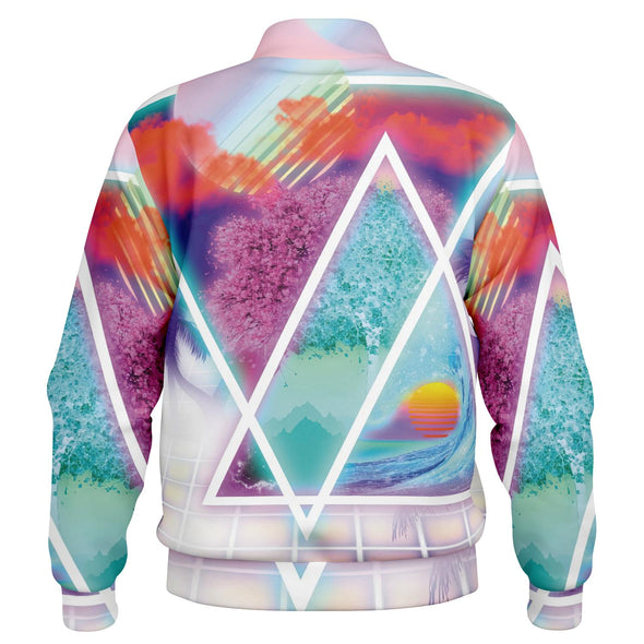 Dimensions Collide Varsity Jacket - Vaporwave Clothing - Aesthetic Clothing