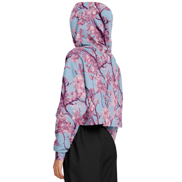 Cherry Blossom Cropped Hoodie - Vaporwave Clothing - Aesthetic Clothing