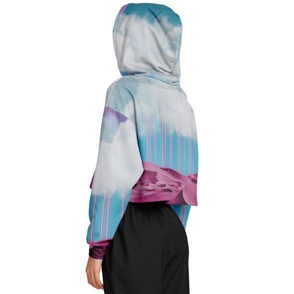 Electric Desert Cropped Hoodie - Vaporwave Clothing - Aesthetic Clothing