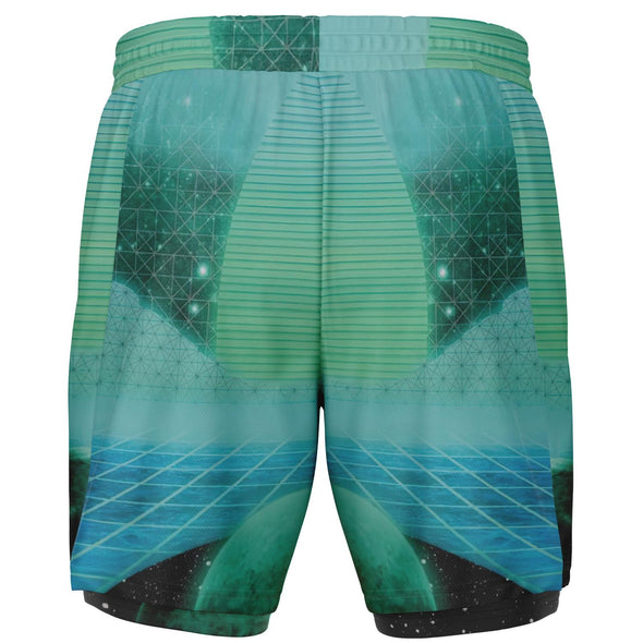 The Merge Men's 2-in-1 Shorts - Vaporwave Clothing - Aesthetic Clothing