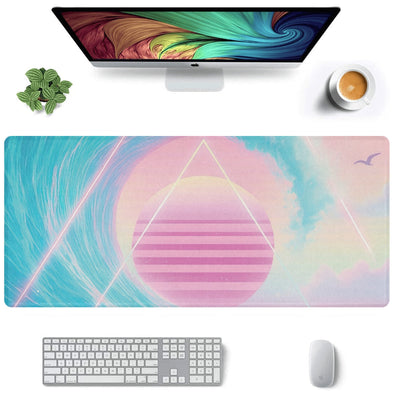 Grid Tide Desk Mat - Vaporwave Clothing - Aesthetic Clothing