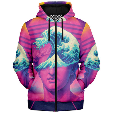 Tidalus Sherpa Hoodie - Vaporwave Clothing - Aesthetic Clothing