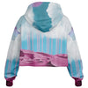 Electric Desert Cropped Hoodie - Vaporwave Clothing - Aesthetic Clothing