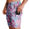 Cherry Blossom Men's 2-in-1 Shorts - Vaporwave Clothing - Aesthetic Clothing