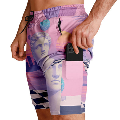 Corinthian Men's 2-in-1 Shorts - Vaporwave Clothing - Aesthetic Clothing