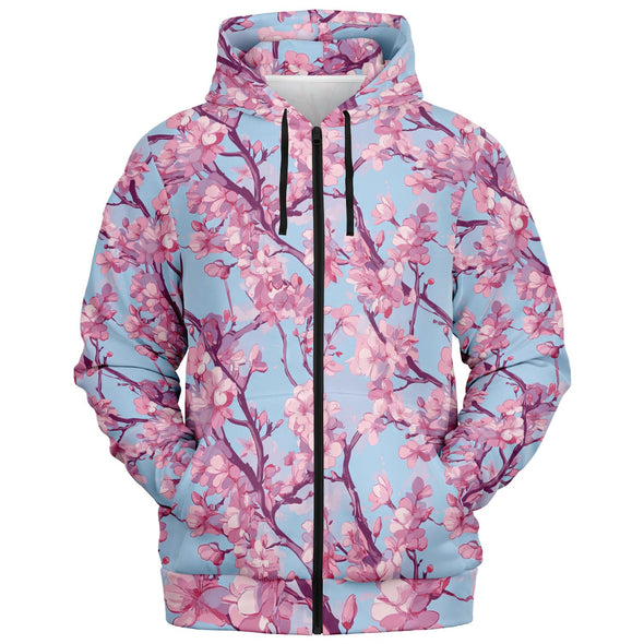 Cherry Blossom Zip Hoodie - Vaporwave Clothing - Aesthetic Clothing