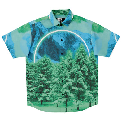Minty Wonderland Button Down Shirt - Vaporwave Clothing - Aesthetic Clothing