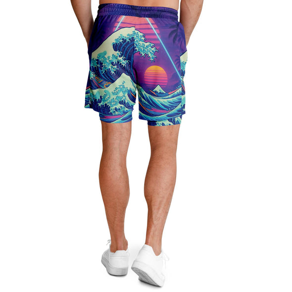 Neonami Men's 2-in-1 Shorts - Vaporwave Clothing - Aesthetic Clothing