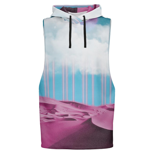 Electric Desert Tank Hoodie - Vaporwave Clothing - Aesthetic Clothing