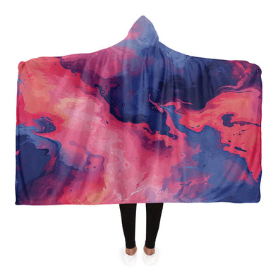 Quantum Tides Hooded Blanket - Vaporwave Clothing - Aesthetic Clothing