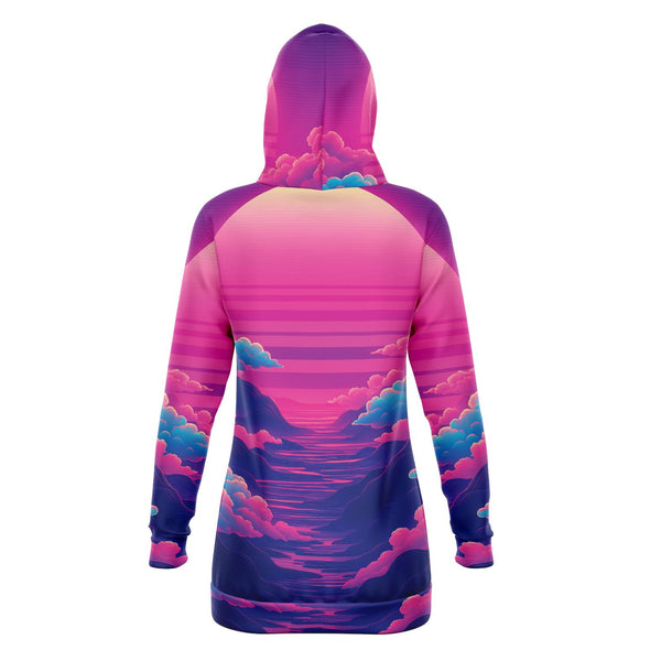 Duskwave Hoodie Dress - Vaporwave Clothing - Aesthetic Clothing