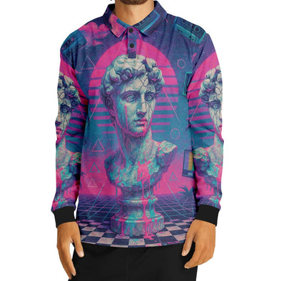 Anachron Long Sleeve Polo - Vaporwave Clothing - Aesthetic Clothing