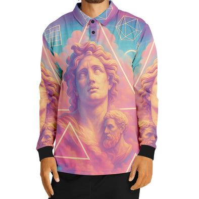 Apotheosis Long Sleeve Polo - Vaporwave Clothing - Aesthetic Clothing