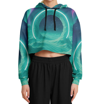 Astral Gateway Cropped Hoodie - Vaporwave Clothing - Aesthetic Clothing