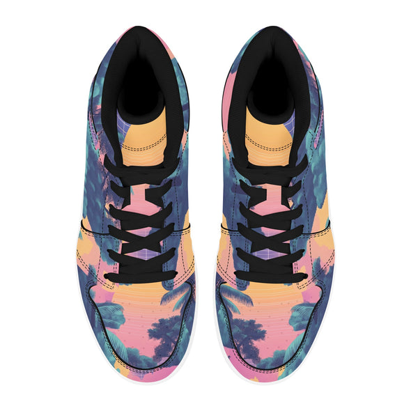 Canopy Men's High Top Sneakers - Vaporwave Clothing - Aesthetic Clothing