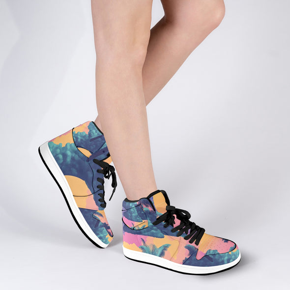 Canopy Men's High Top Sneakers - Vaporwave Clothing - Aesthetic Clothing