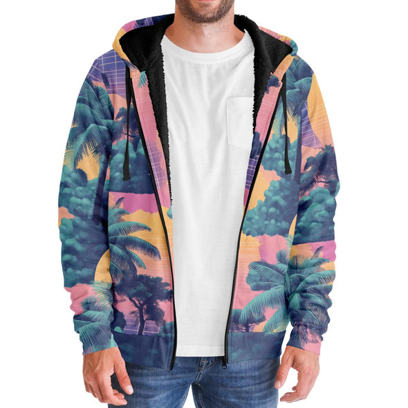 Canopy Sherpa Hoodie - Vaporwave Clothing - Aesthetic Clothing