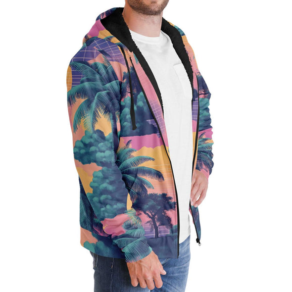 Canopy Sherpa Hoodie - Vaporwave Clothing - Aesthetic Clothing