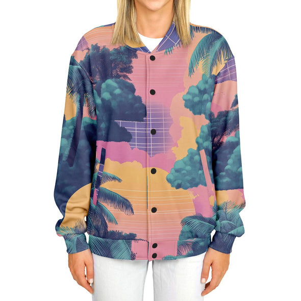 Canopy Varsity Jacket - Vaporwave Clothing - Aesthetic Clothing