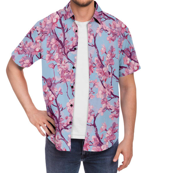 Cherry Blossom Button Down Shirt - Vaporwave Clothing - Aesthetic Clothing