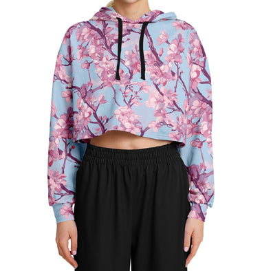 Cherry Blossom Cropped Hoodie - Vaporwave Clothing - Aesthetic Clothing