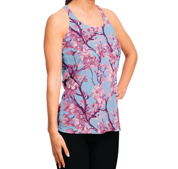 Cherry Blossom Racerback Tank Top - Vaporwave Clothing - Aesthetic Clothing