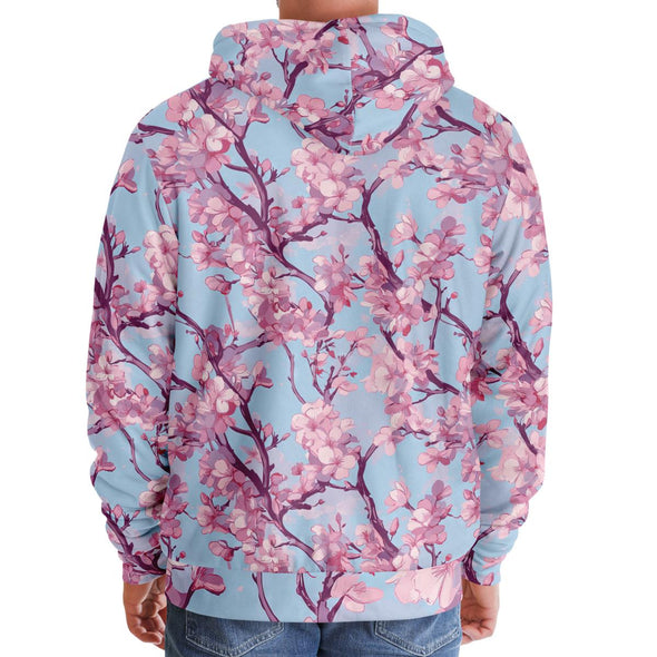 Cherry Blossom Sherpa Hoodie - Vaporwave Clothing - Aesthetic Clothing