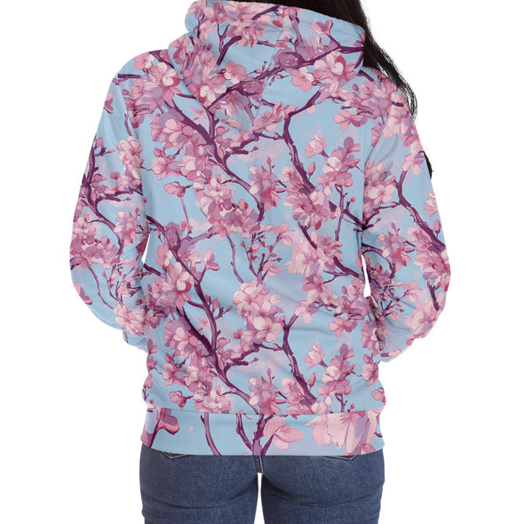 Cherry Blossom Sherpa Hoodie - Vaporwave Clothing - Aesthetic Clothing