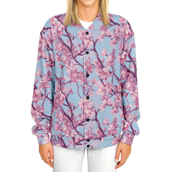 Cherry Blossom Varsity Jacket - Vaporwave Clothing - Aesthetic Clothing