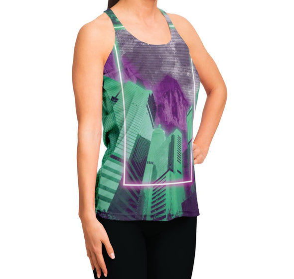 City of Radiance Racerback Tank Top - Vaporwave Clothing - Aesthetic Clothing