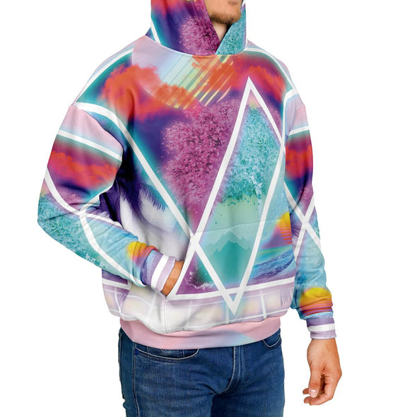 Dimensions Collide Heavy Hoodie - Vaporwave Clothing - Aesthetic Clothing